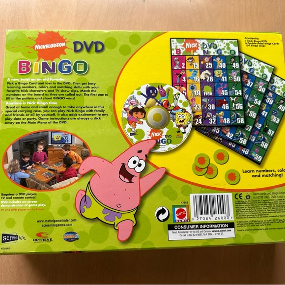 Nickelodeon Nick DVD Bingo Board Game Spongebob Squarepants Nickelodeon / Mattel - Picture 10 of 15